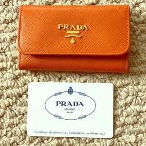 Prada Saffiano Leather Key Holder